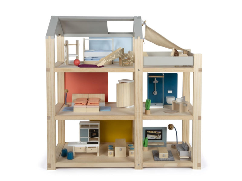 Small Foot Natural Doll House with Furniture