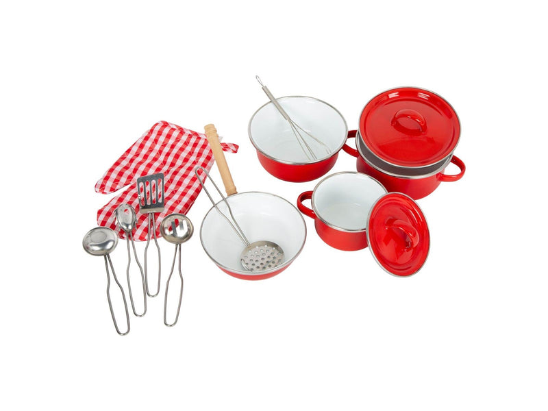 Small Foot - Pans and Cookware Set Red 11dlg.