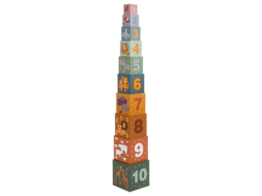 Small Foot - Stacking Blocks Safari Cardboard 10 pcs.