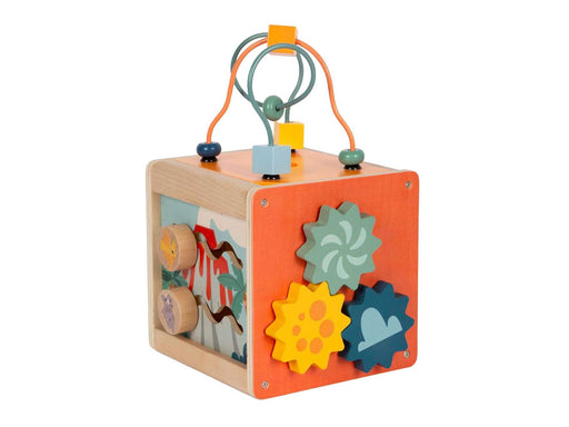 Small Foot - Wooden Activity Cube Motor Skills Spiral Dino