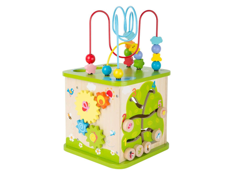 Small Foot - Wooden Activity Cube with Ball Track.