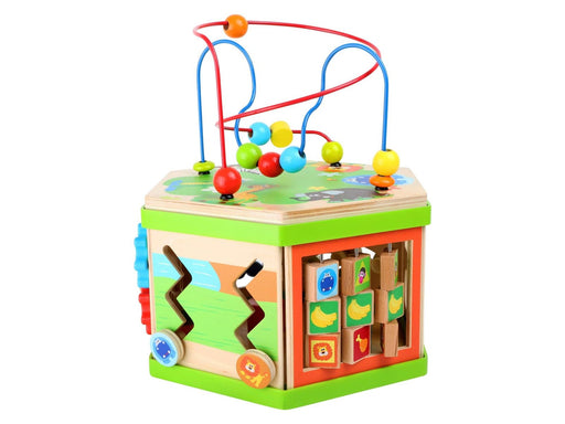 Small Foot - Wooden Activity Cube with Motor Skills Spiral Safari