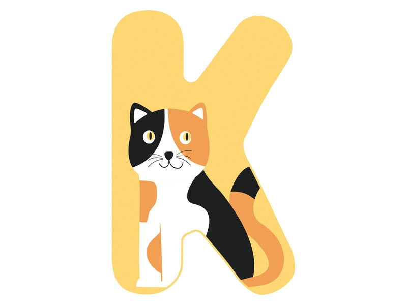 Small Foot - Wooden Animal Children's Letter - K