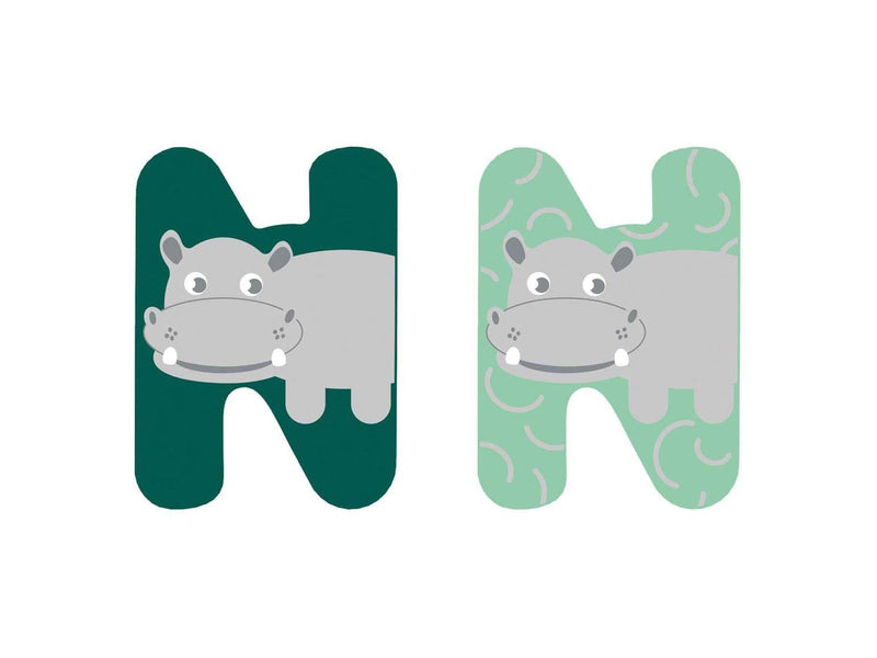 Small Foot - Wooden Animal Children's Letter - N