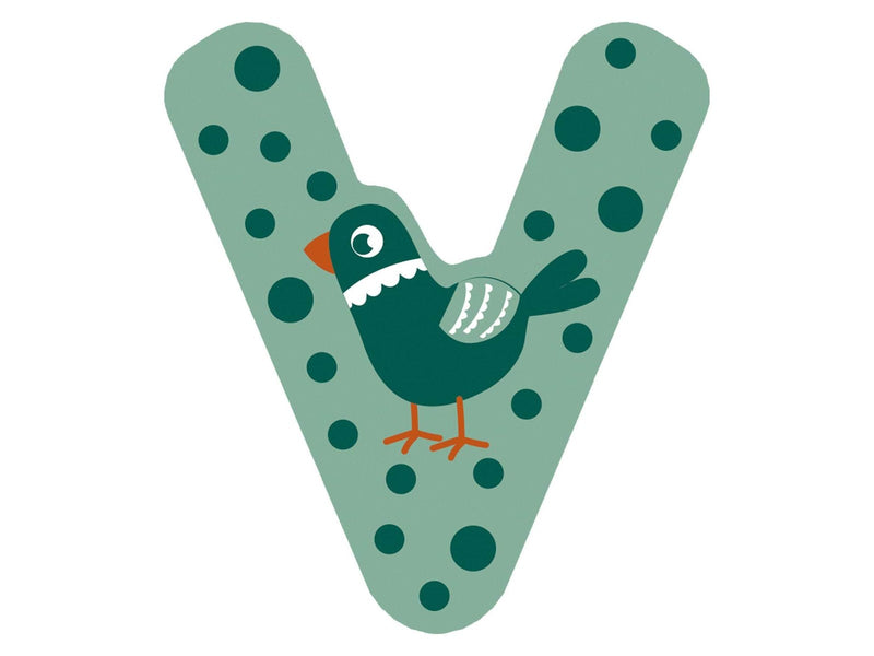 Small Foot - Wooden Animal Children's Letter - V