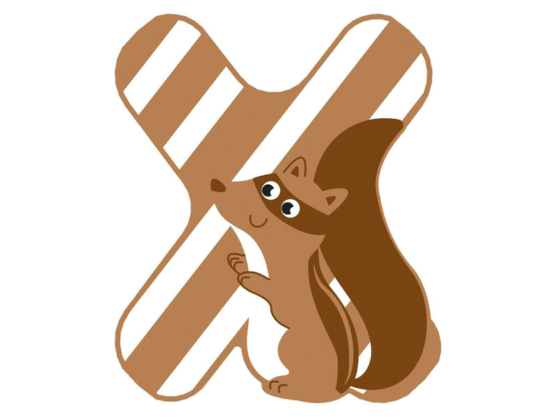 Small Foot - Wooden Animal Children's Letter - X