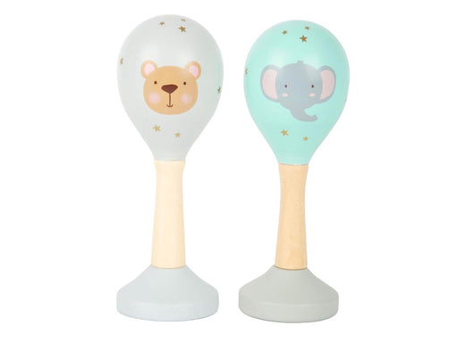 Small Foot - Wooden Baby Rattle Maracas Animal Set of 2