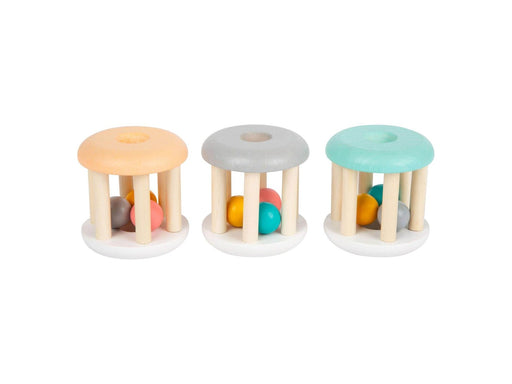 Small Foot - Wooden Baby Rattle Pastel 3pcs.