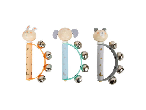 Small Foot - Wooden Baby Tambourine Animal Pastel (Assorted)