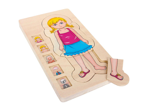 Small Foot - Wooden Body Puzzle Girl 29st. Holz