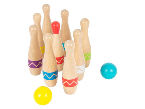 Small Foot - Wooden Bowling Game with Zigzag Pattern 11 pcs.