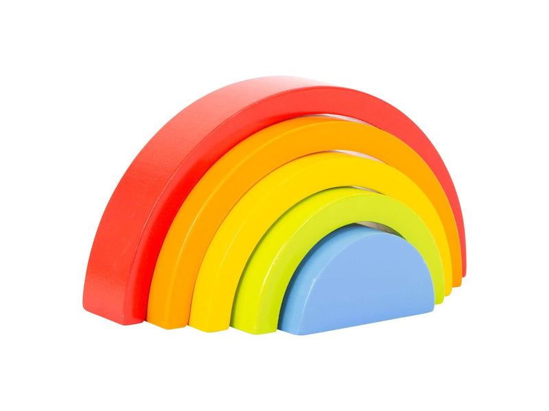 Small Foot - Wooden Building Blocks Rainbow 5dlg.