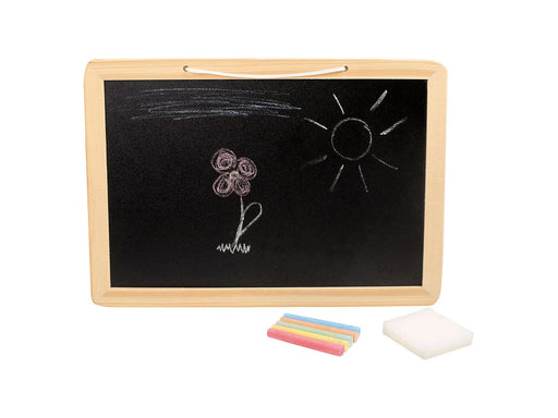 Small Foot - Wooden Chalkboard with Colored Crayon
