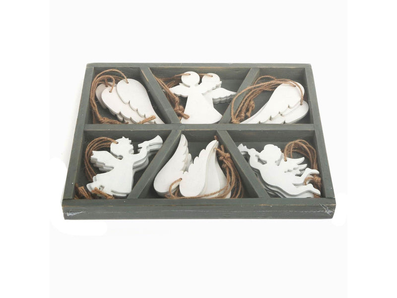 Small Foot - Wooden Christmas Hangers Angel 18pcs