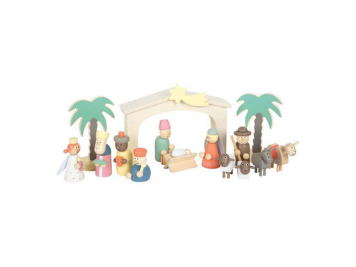 Small Foot - Wooden Crib Christmas Story Playset