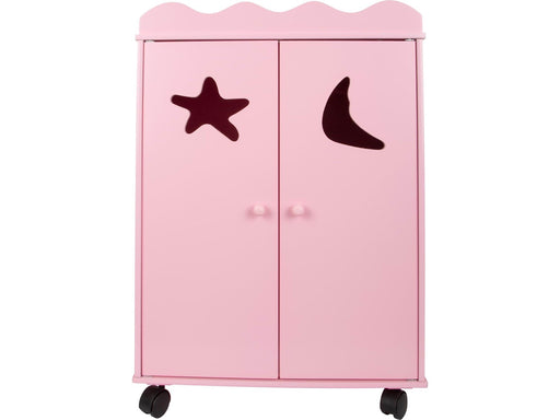 Small Foot - Wooden Dolls Wardrobe Pink