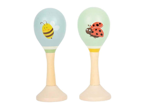 Small Foot - Wooden Maracas Tiny Friends - 2pcs.