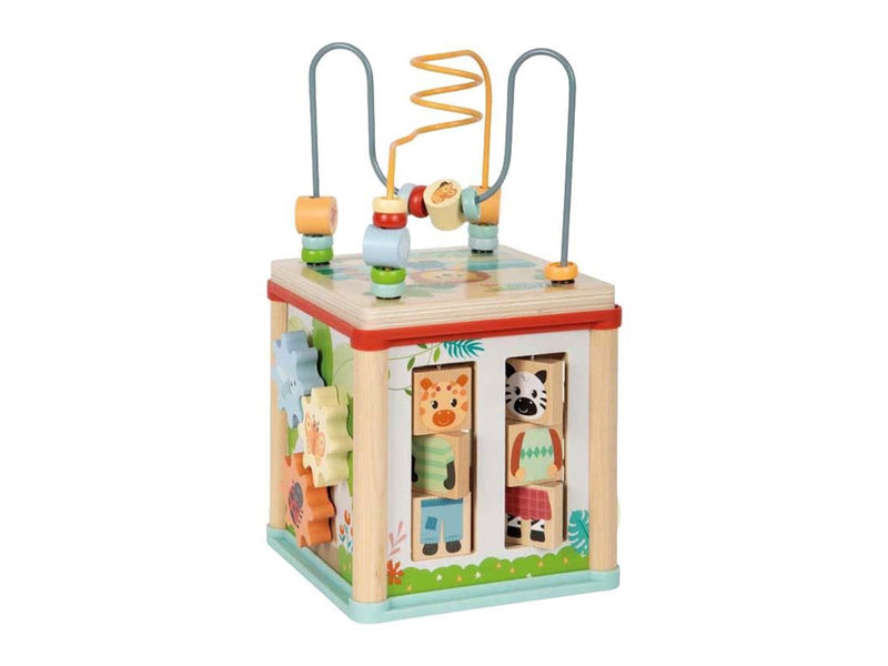 Small Foot - Wooden Motor Skills Cube - Jungle Friends