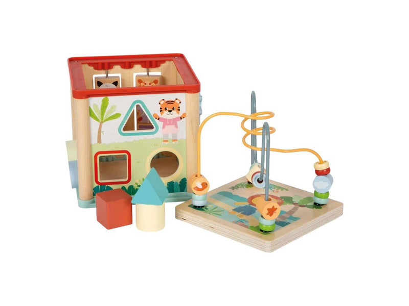 Small Foot - Wooden Motor Skills Cube - Jungle Friends