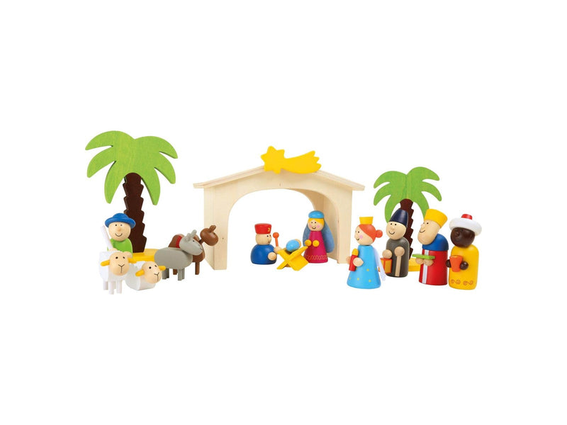 Small Foot - Wooden Nativity Scene Playset 15dlg.