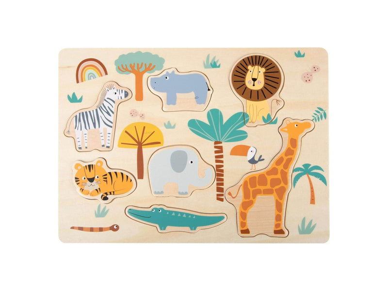 Small Foot - Wooden Puzzle Safari Holz