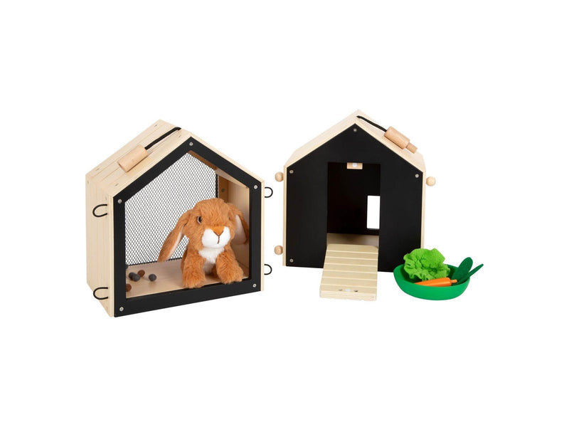 Small Foot - Wooden Rabbit Hutch with Rabbit Plush 15 pcs.