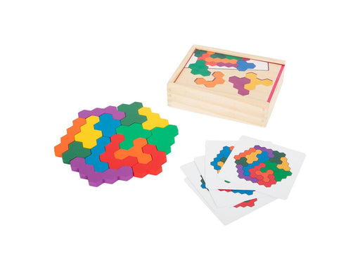 Small Foot - Wooden Shape Puzzle Hexagon Holz
