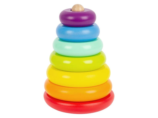Small Foot - Wooden Stacking Tower Rainbow 7dlg.