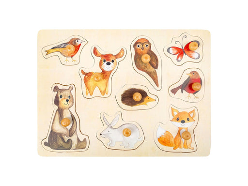 Small Foot - Wooden Stud Puzzle Forest Animals 9p Holz