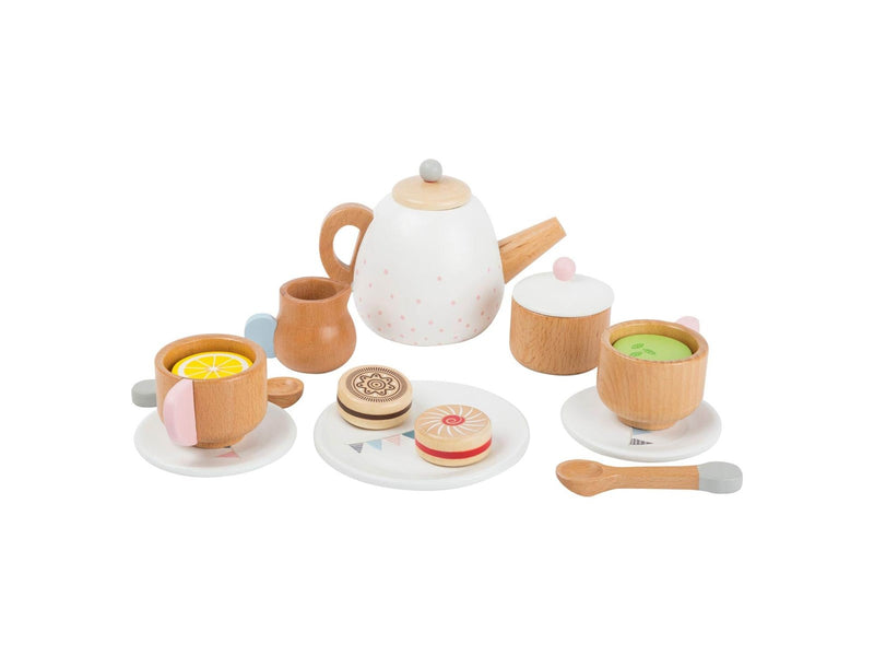Small Foot - Wooden Tea Set with Play Food 17 pcs