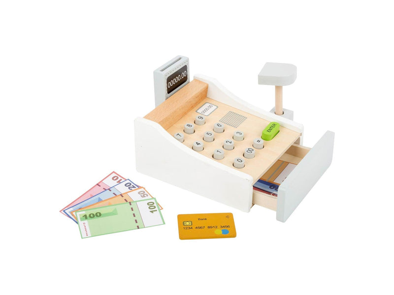 Small Foot - Wooden Toy Cash Register with Accessories 15dlg.