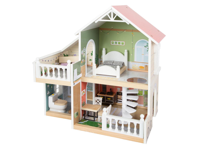 Small Foot - Wooden Urban Villa Dollhouse with Furniture 9dlg.