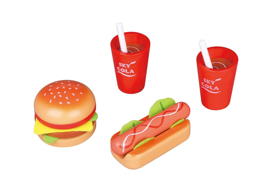 Small Wood Lunch for Two - Hamburger and Hot Dog