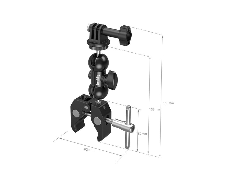 SmallRig 1138 DOUBLE BALLHEAD W/CLAMP & 1/4" SCREW