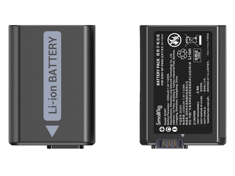 SmallRig 3818 NP-FW50 Battery & Charger Kit