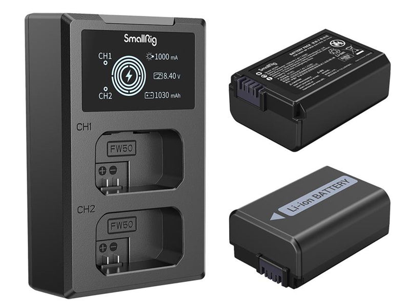 SmallRig 3818 NP-FW50 Battery & Charger Kit