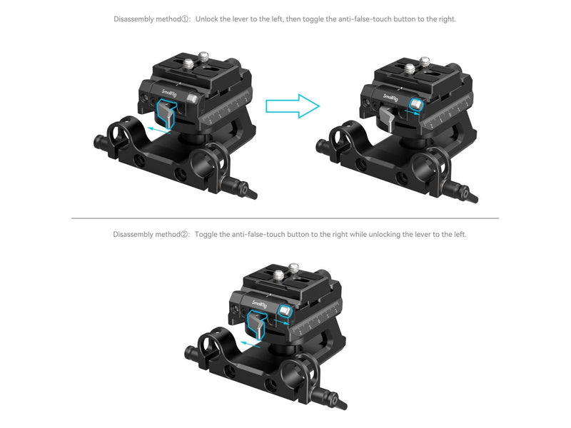 SmallRig 4233 Height adjustable Mount Plate Kit Universal ARCA & Manfrotto compatible