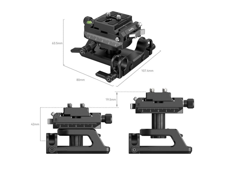 SmallRig 4233 Height adjustable Mount Plate Kit Universal ARCA & Manfrotto compatible