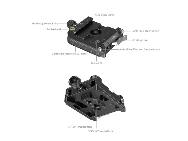SmallRig 4234 Mount Plate Kit Universal ARCA & Manfrotto compatible