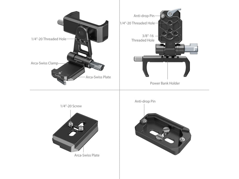 SmallRig 4695 Power Banks Mount Plate Kit for Mirrorless Cameras