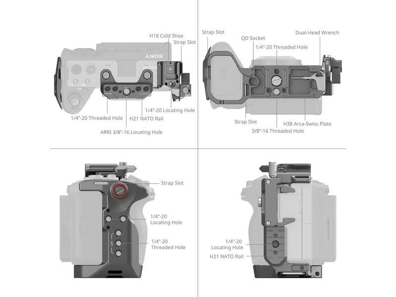 SmallRig 4770 HawkLock Quick Release Cage Kit for Sony FX3 / FX30