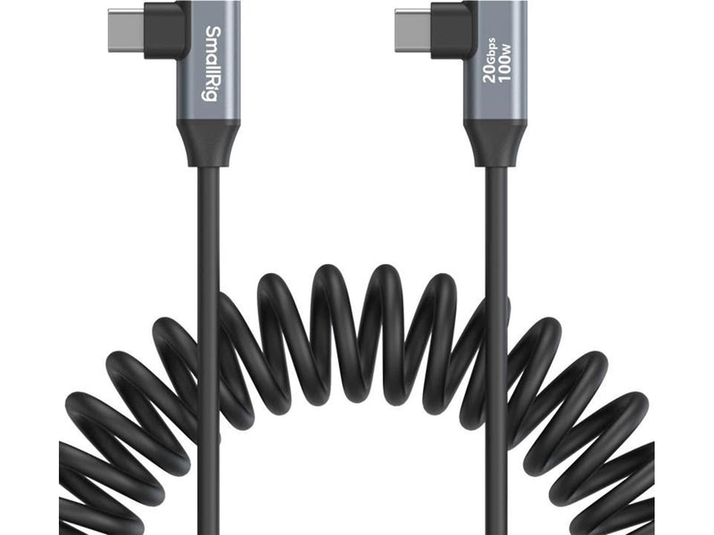 SmallRig 4793 USB-C Angled to USB-C Angled Coiled Data Cable