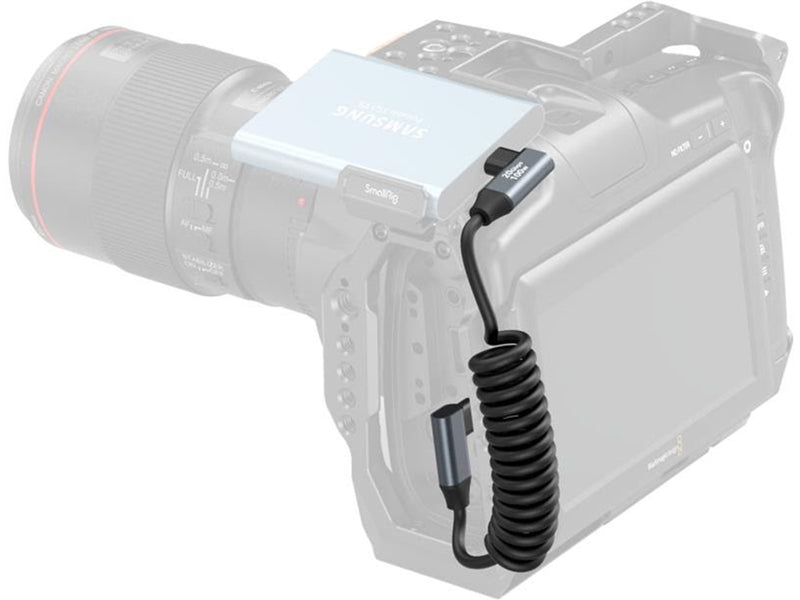 SmallRig 4793 USB-C Angled to USB-C Angled Coiled Data Cable