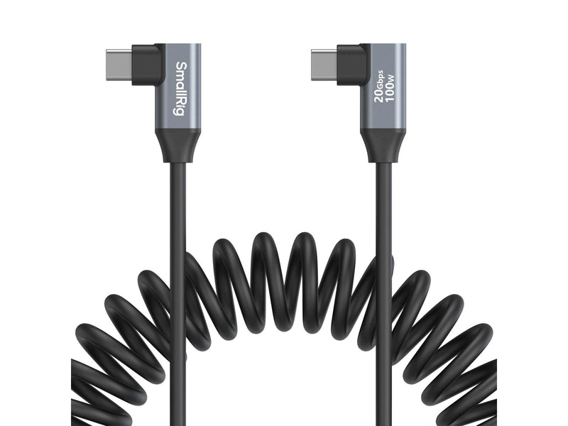 SmallRig 4793 USB-C Angled to USB-C Angled Coiled Data Cable
