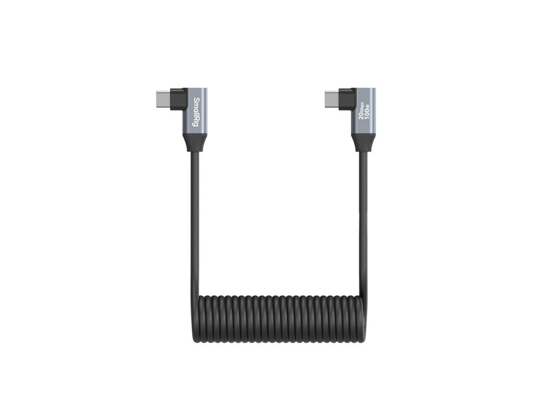 SmallRig 4793 USB-C Angled to USB-C Angled Coiled Data Cable