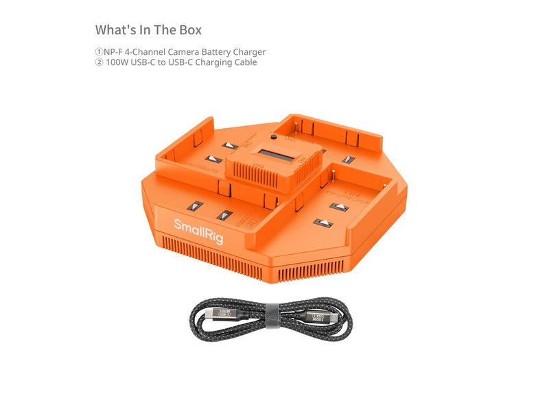 SmallRig 4837 NP-F 4-Channel Camera Battery Charger
