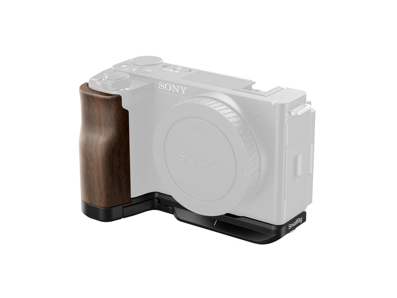 SmallRig 4864 L-Shape Mount Plate with Wooden Handle for Sony ZV-E10 II