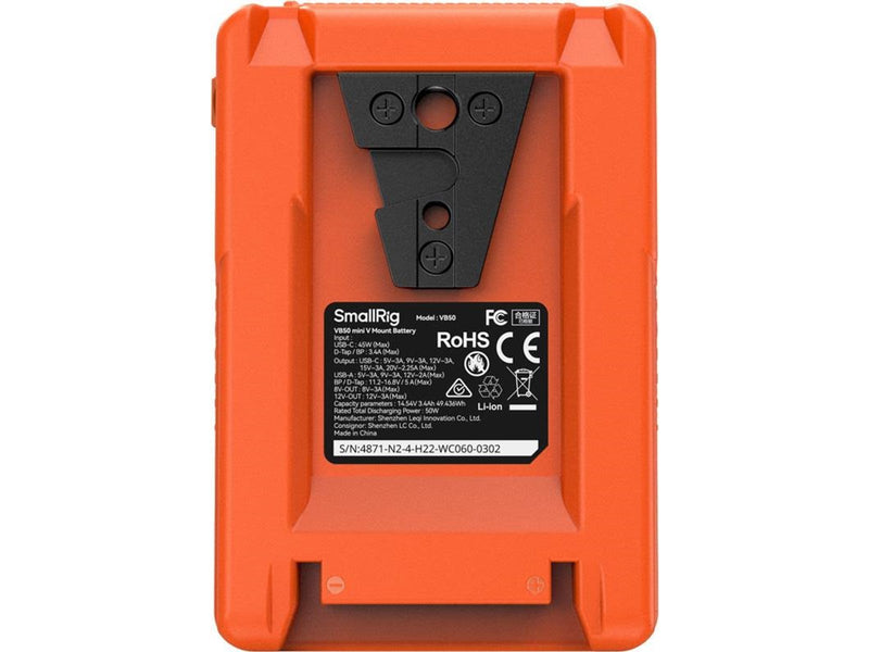 SmallRig 4871 V-Mount Battery Mini VB50 (Orange)