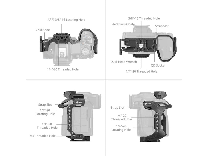 SmallRig 4975 Black Mamba Cage for Canon EOS R5 Mark II