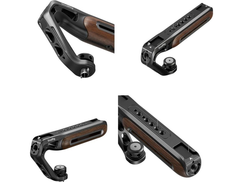SmallRig 5252 Wooden Top Handle with 1/4''-20 and ARRI 3/8''-16 Locating Screw